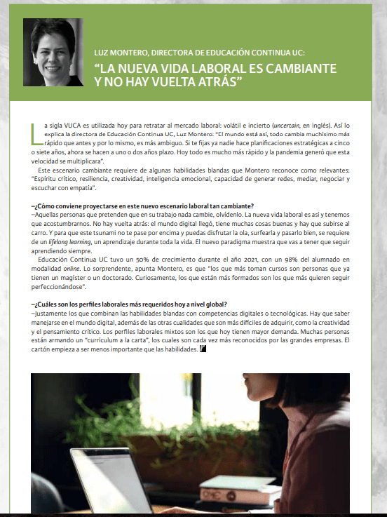 Luz Montero, Revista Universitaria