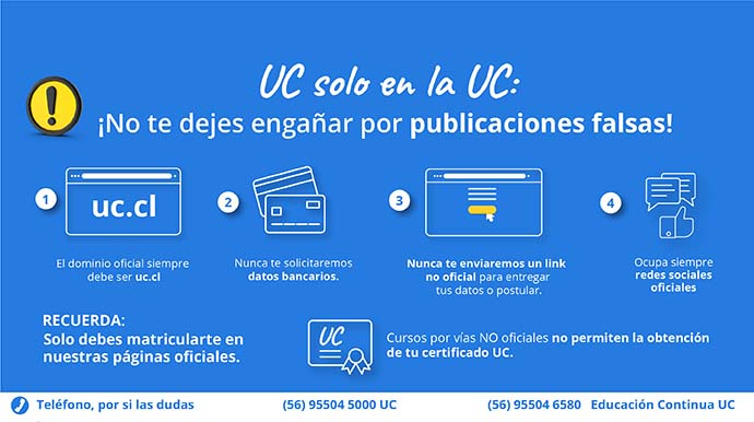 Publicaciones falsas UC