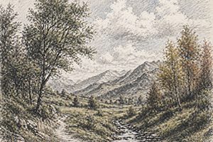 Dibujo del paisaje espacio, forma y composición