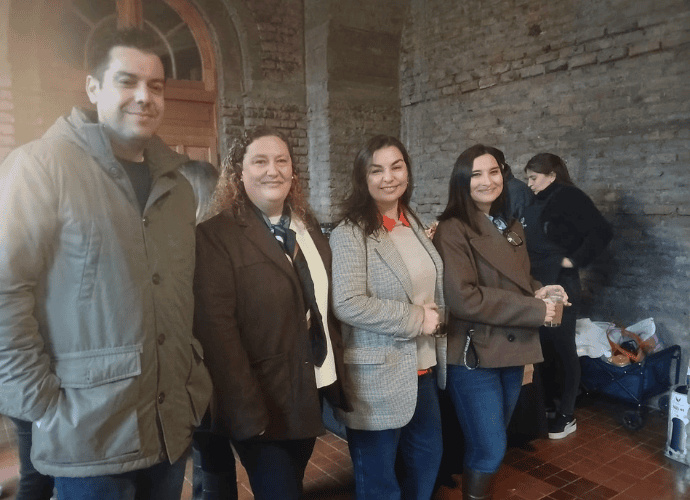 Jorge Cancino, FCFM, U. de Chile; Mónica Dulovits, directora de Capacitación, Educción Continua UC; Ingrid Cisterna, líder proyecto Educación Continua, Dpto. Ciencias de la Computación, FCFM, U. de Chile, y Marcia Bravo, consultora en admisión, posgrado y educación continua.