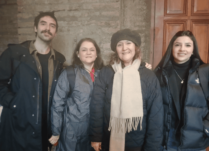Los coordinadores de Educación Continua, FCFM, U. de Chile: Juan Pablo Larson, Carla de la Cruz, Sandra Osorio y Rocío Hermosilla.